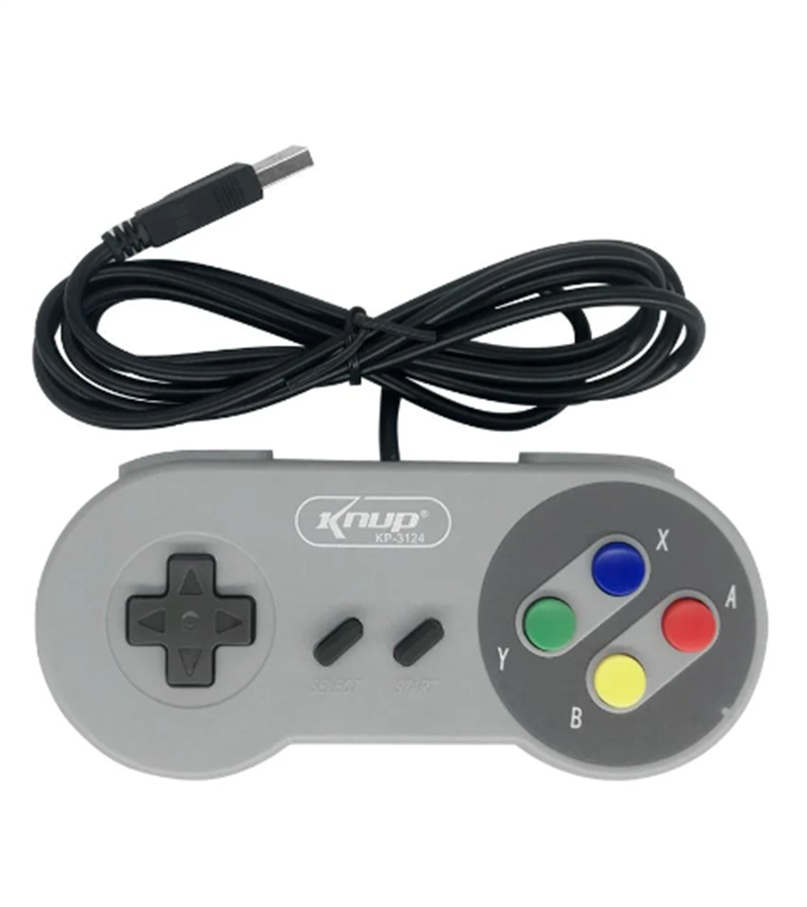 Pacote com 2 controles USB para Super Nintendo, Joypad para jogos