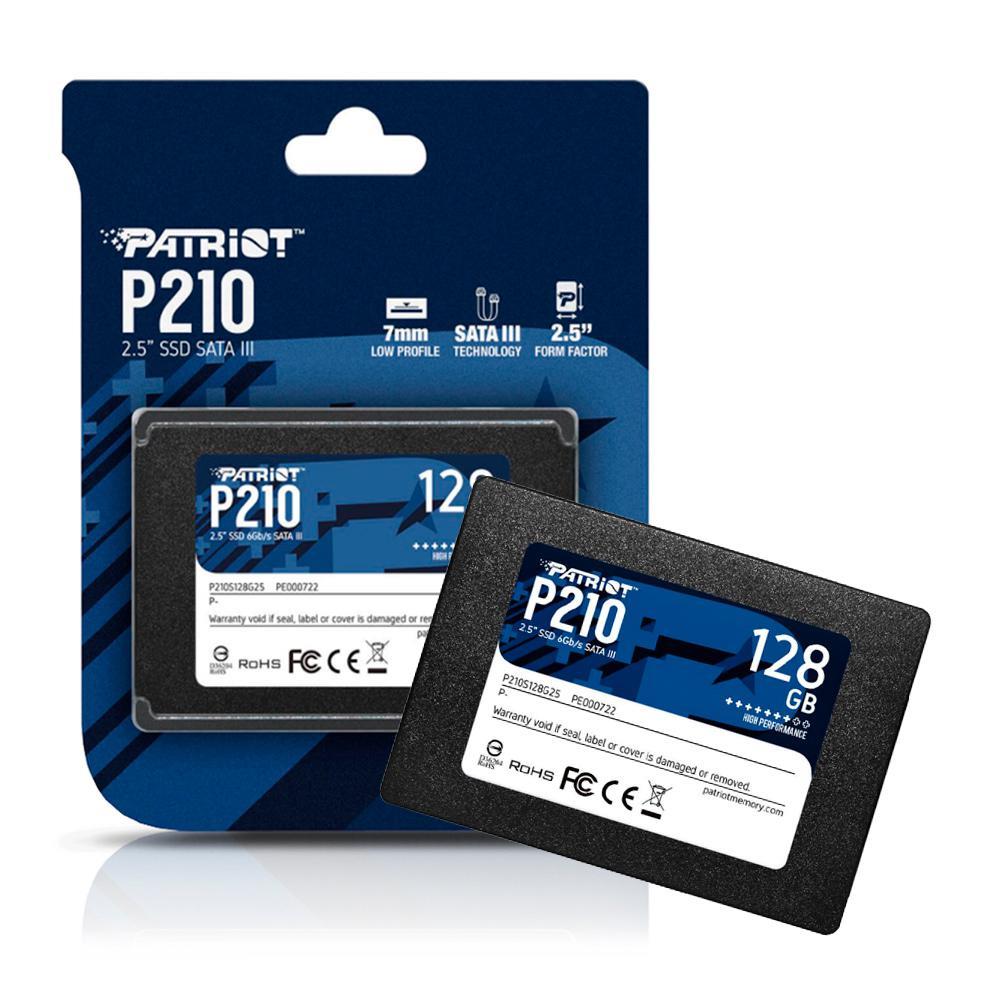 SSD 128GB PATRIOT P210 SATAIII (P210S128G25) LEITURA 500MB/S GRAVAÇÃO ...