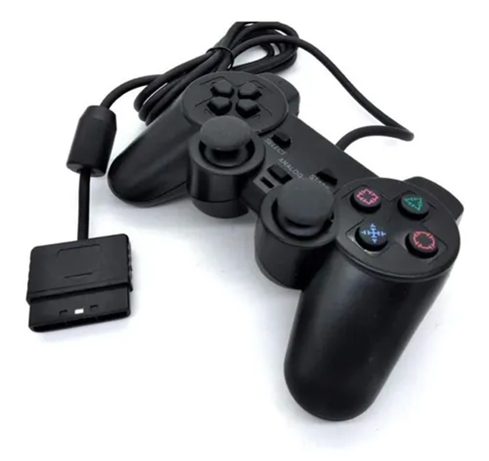 JOYSTICK JOYPAD PARA PS2 SHINKA PRETO (SH-CTL-2) - Millenium Informática